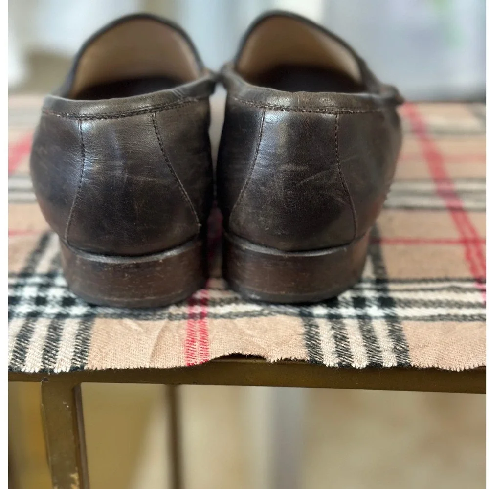 Gucci Horsebit 1953‎ Loafers Size 9B Dark Brown Leather Gold Hardware VTGE Italy
